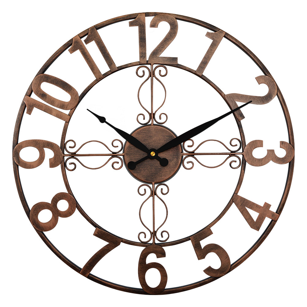 OCEST 18-inch Metal Outdoor Wall Clock Waterproof for Garden Pation