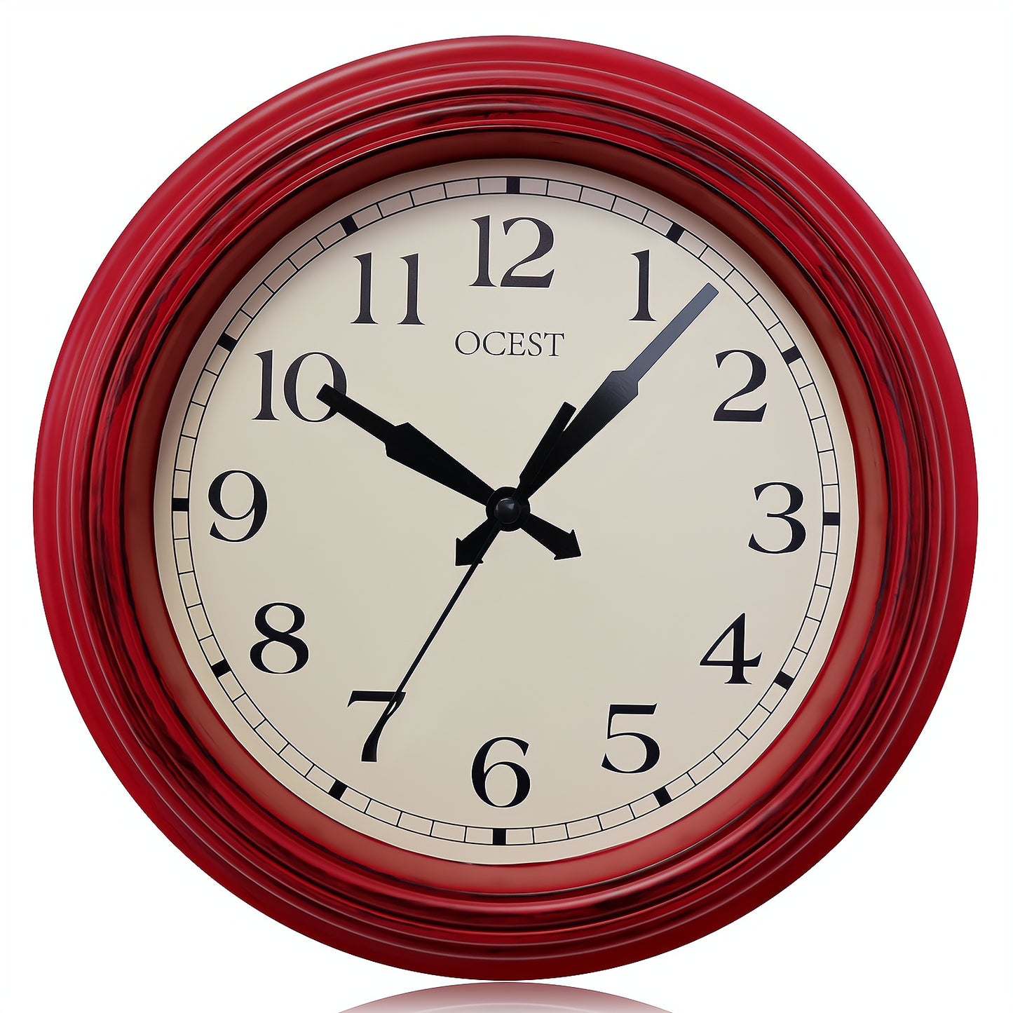OCEST 9-inch Silent Wall Clock Battery Operated