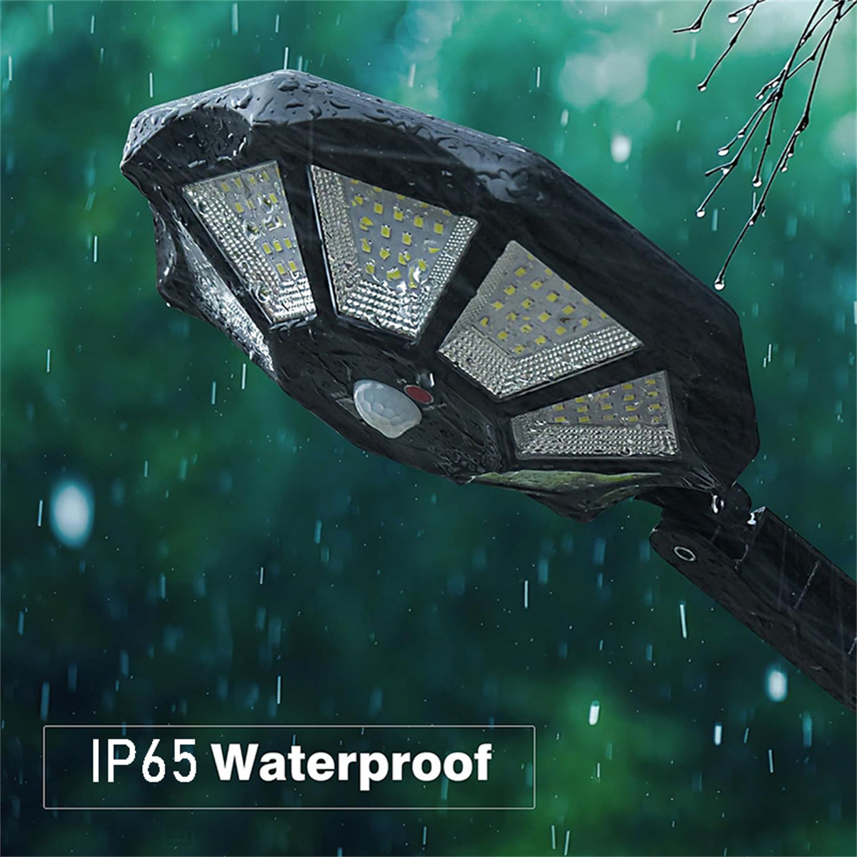 Super Bright Solar Street Lights, 2 Pack 8800LM Dusk to Dawn Motion Sensor Solar Street Lights, Waterproof Flood Security Street Light Outdoor for Yard, Garden, Path, Patio, Porch