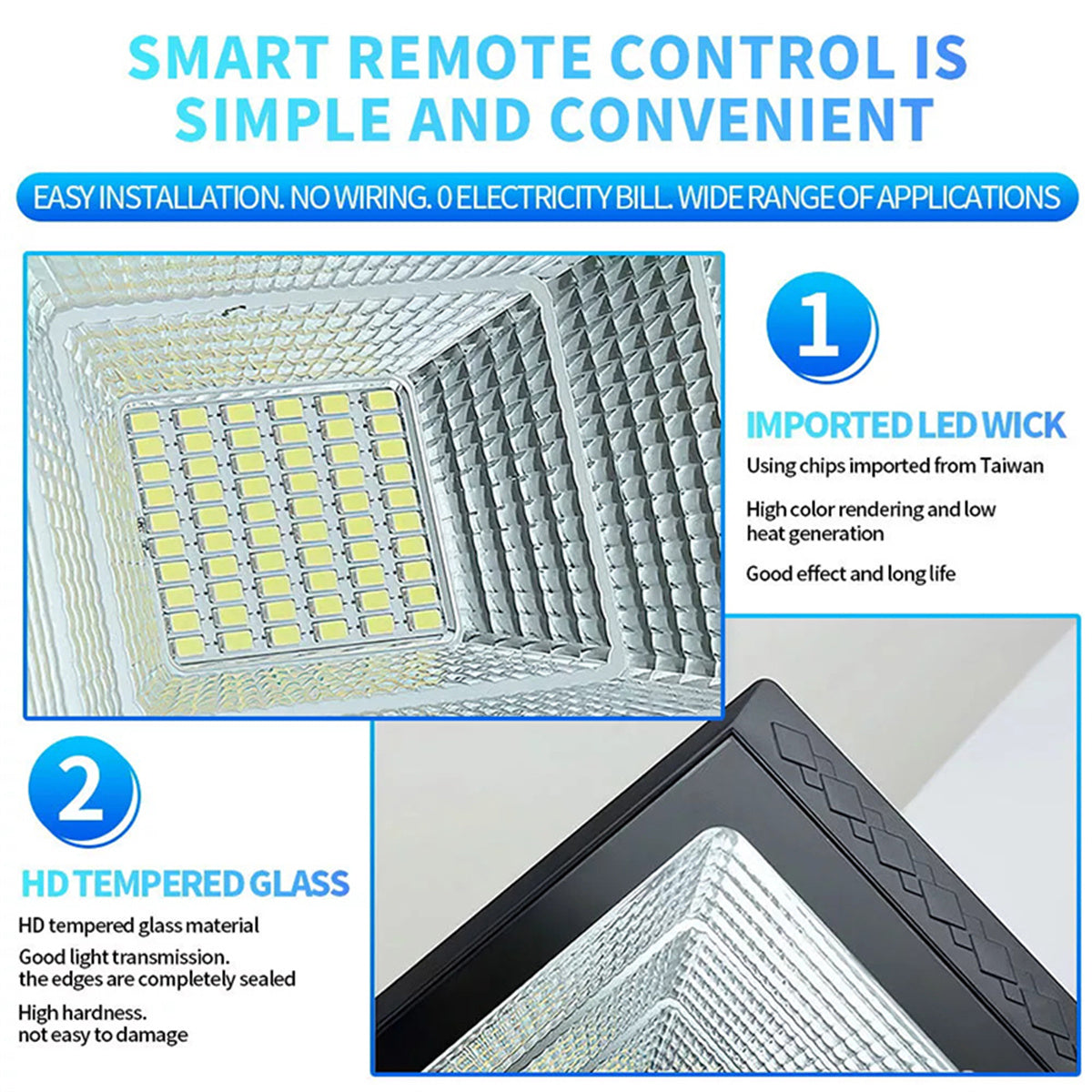 5500LM Solar Lights Outdoor, 688 LED Ultra Bright Solar Dusk to Dawn Light, Waterproof Outdoor Solar Powered Security Flood Light for Wall Porch Shed Barn