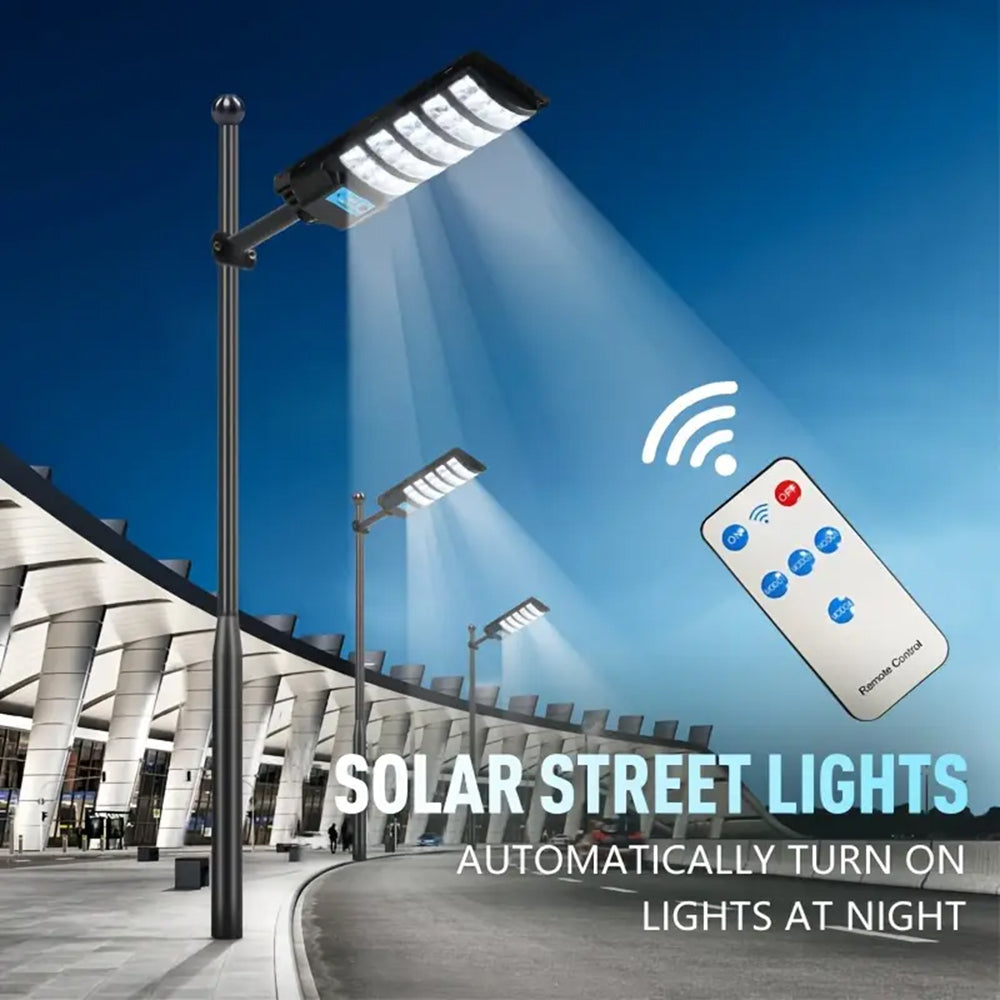 Solar Street Lights, 300W Solar Lights Outdoor Motion Sensor, Dusk to Dawn Solar Street Lights, Waterproof Solar Lights for Outside Garden Yard Patio