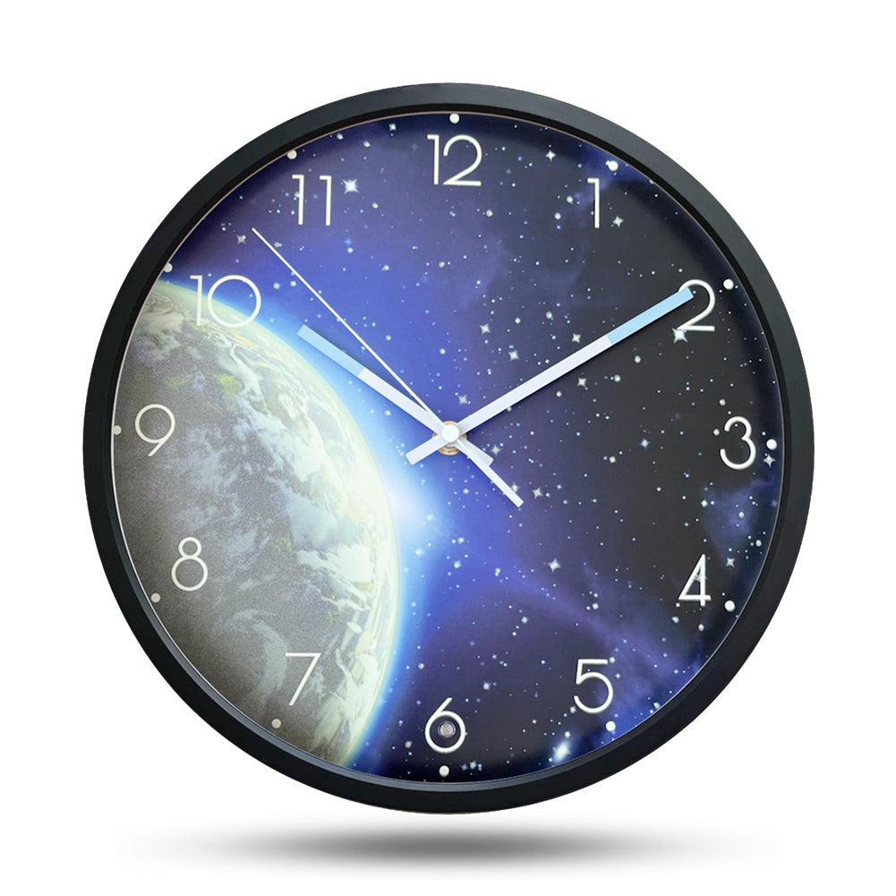 OCEST 12 Inch Night Light Wall Clock Silent Battery-Operated