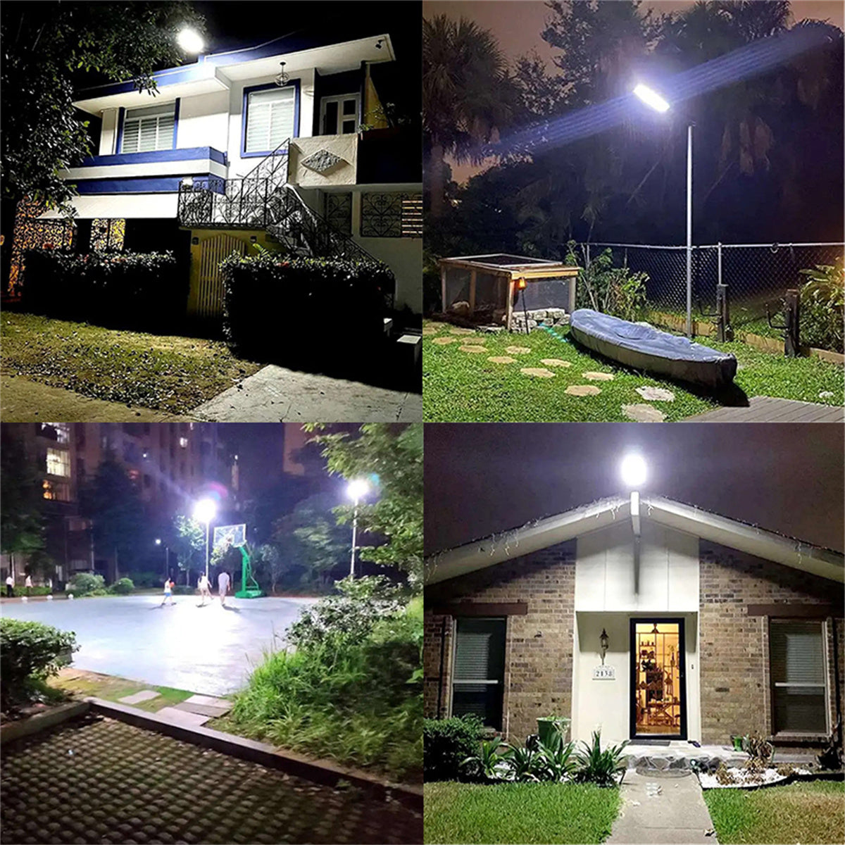 800W Solar Street Lights Outdoor Waterproof, Super Bright 10000LM Commercial Parking Lot Lights Street Lamp, LED Flood Lights Motion Sensor for Outdoor Garden Yard Patio