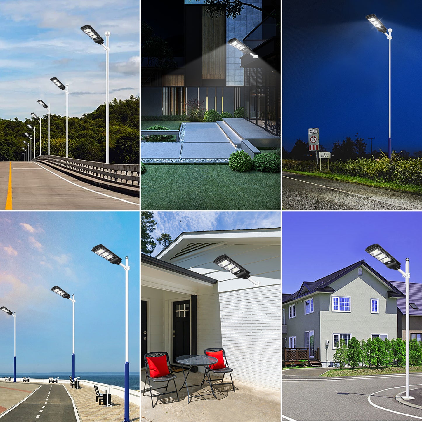 Commercial Solar Street Light Motion Sensor, 120000LM Waterproof Solar Security Flood Lights Outdoor, Dusk to Dawn Solar LED Lights Lamp with Remote Control for Garden, Yard, Path, Parking Lot