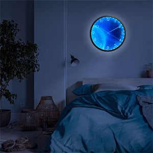 OCEST 12 Inch Night Light Wall Clock Silent Battery-Operated