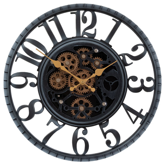 OCEST 16 Inch Moving Gear Wall Clock