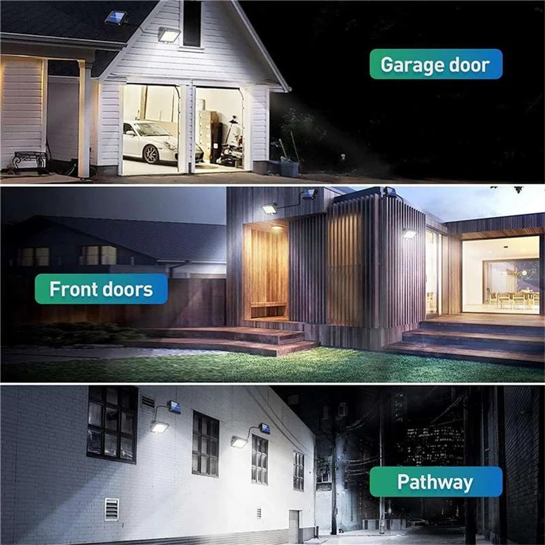 Outdoor Solar Wall Lights Waterproof Spotlight Flood Light, Security Wall Light Dusk to Dawn for Outdoor Yard Garden Garage Patio Porch