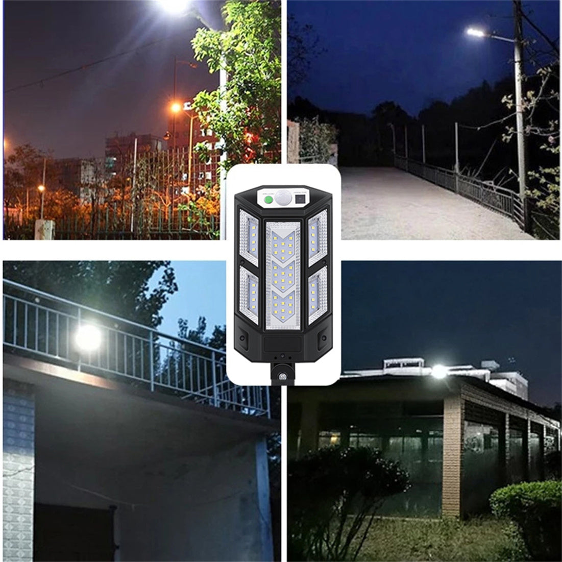 2 Pack Solar Street Lights, Outdoor Street Lamps Motion Sensor, Dusk to Dawn Solar Lights, Street Security Lighting for Home Garden Patio Yard
