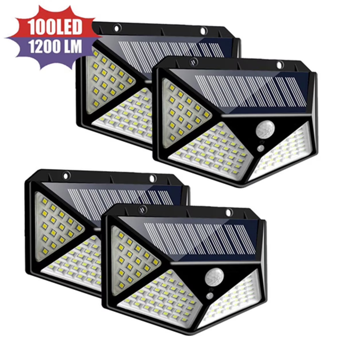 4 Pack Solar Wall Lights Outdoor, Waterproof Solar Motion Sensor Lights, Solar Powered Outdoor Lights for Steps Garden Yard Garage Porch Patio