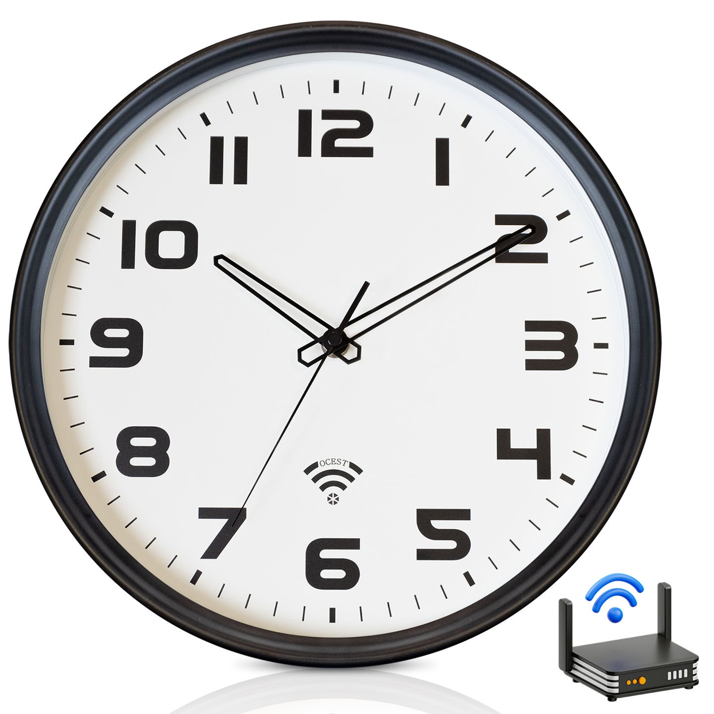 OCEST 12 Inch Smart WIFI Wall Clock with Auto Sync Time & DST (60 PCS)