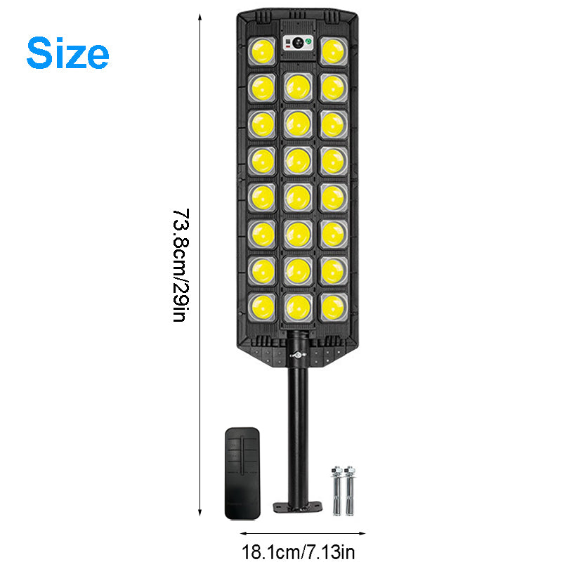 Super Bright Solar Street Lights, 6500K 150000LM Commercial Parking Lot Street Lights Dusk to Dawn, Motion Sensor Security Street Lights Flood Road Lamp for Area Lighting Yard Garden Patio