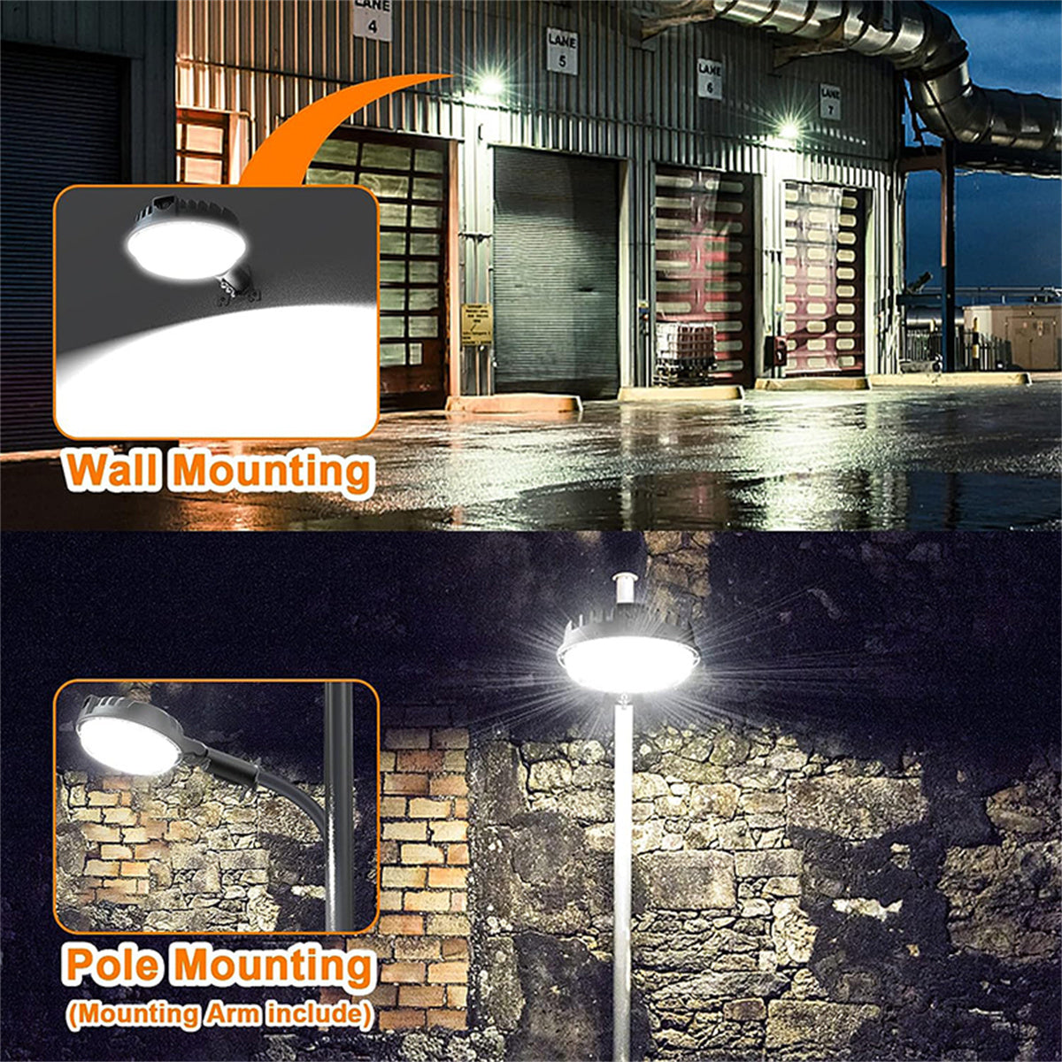LED Barn Light, 150W 20000LM Dusk to Dawn Yard Area Lights, 6500K Outdoor Daylight Waterproof Security Light Flood Lights for Farmhouse/Garage