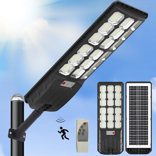 Super Bright Solar Street Lights, 15000LM Waterproof Motion Sensor Solar Outdoor Street Lights, LED Solar Flood Lights Dusk to Dawn for Garden Area Lighting Yard