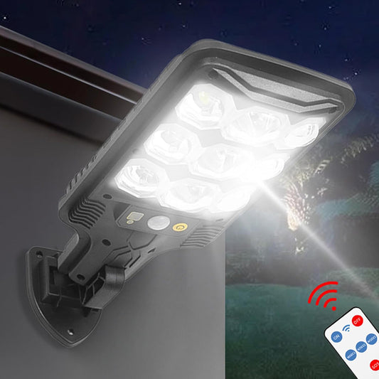 2 Pack Solar Street Light, 1600W LED Motion Sensor Solar Street Lights for Outside, Waterproof Solar Outdoor Flood Lights with Remote Control