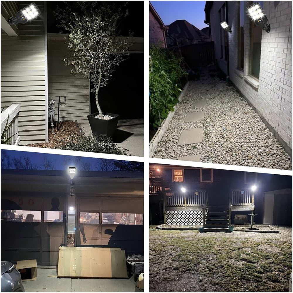 2 Pack Solar Street Light, 1600W LED Motion Sensor Solar Street Lights for Outside, Waterproof Solar Outdoor Flood Lights with Remote Control