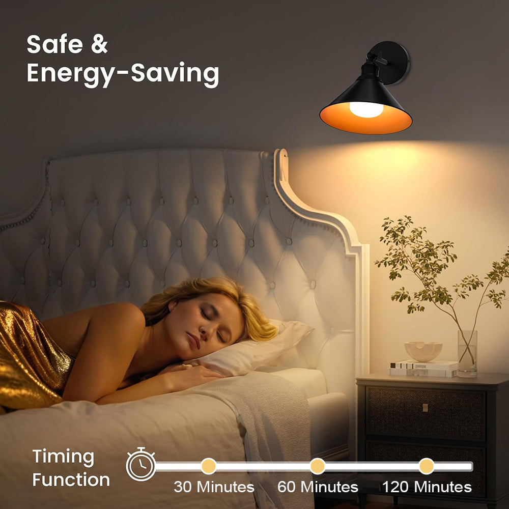 Battery Operated Wall Sconce Set of 2, Black Rechargeable Wall Lights with Remote Control, Dimmable RGB Wall Lights for Bedroom, Living Room, Hallwa