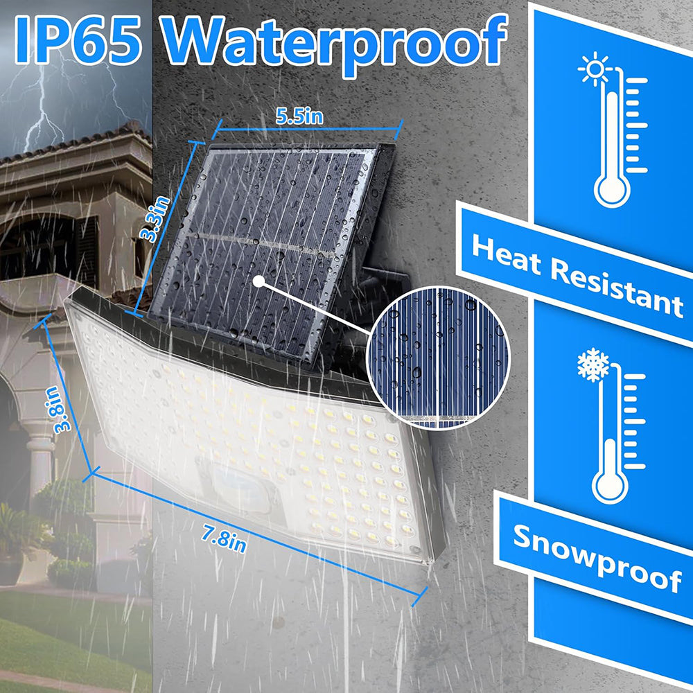 Solar Lights Outdoor, 2 Pack Motion Sensor Solar Flood Lights Security Lights, Waterproof Outdoor Lights Solar Powered, 270° Wide Angle Flood Wall Lights for Yard,Patio,Garden,Garage