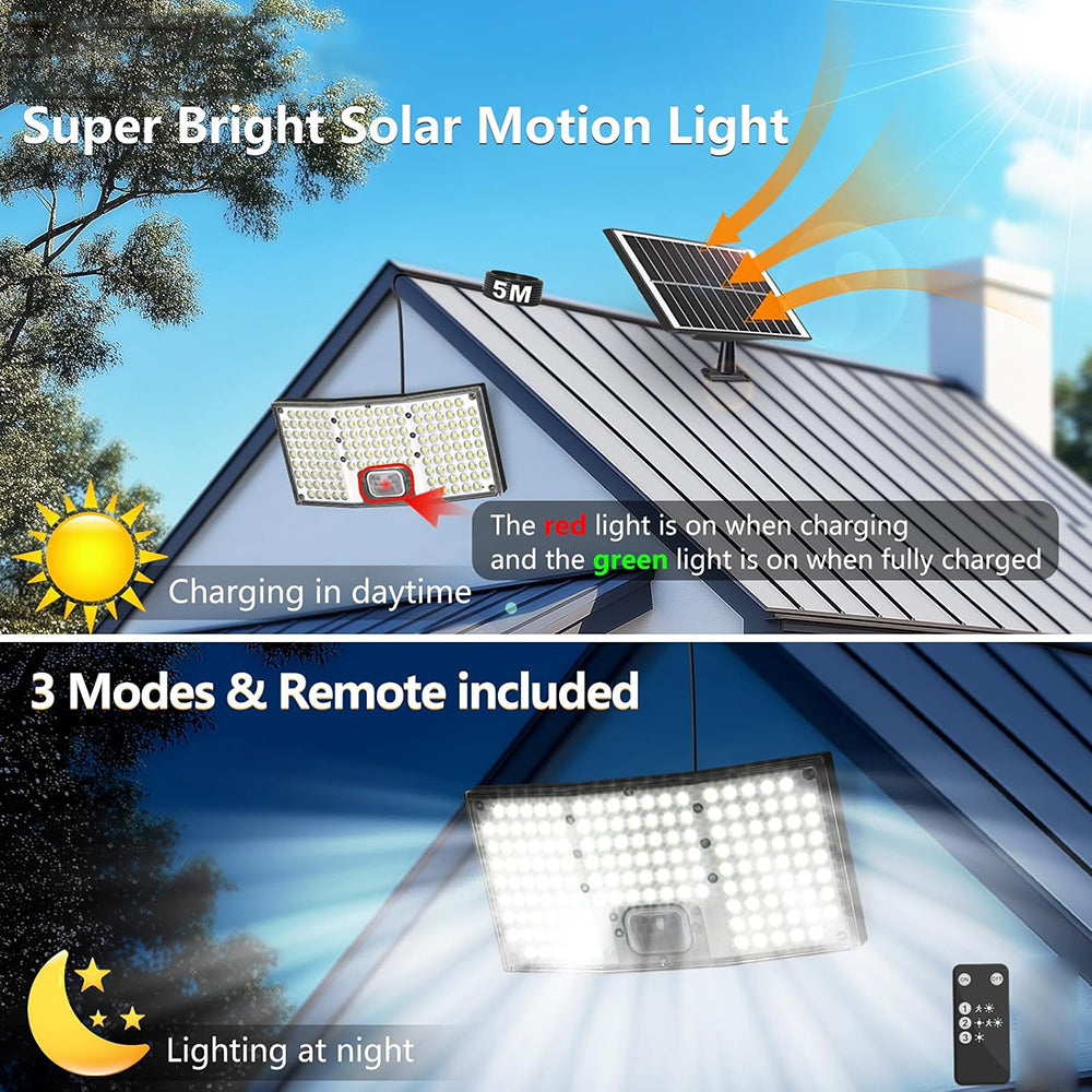 Solar Lights Outdoor, 2 Pack Motion Sensor Solar Flood Lights Security Lights, Waterproof Outdoor Lights Solar Powered, 270° Wide Angle Flood Wall Lights for Yard,Patio,Garden,Garage