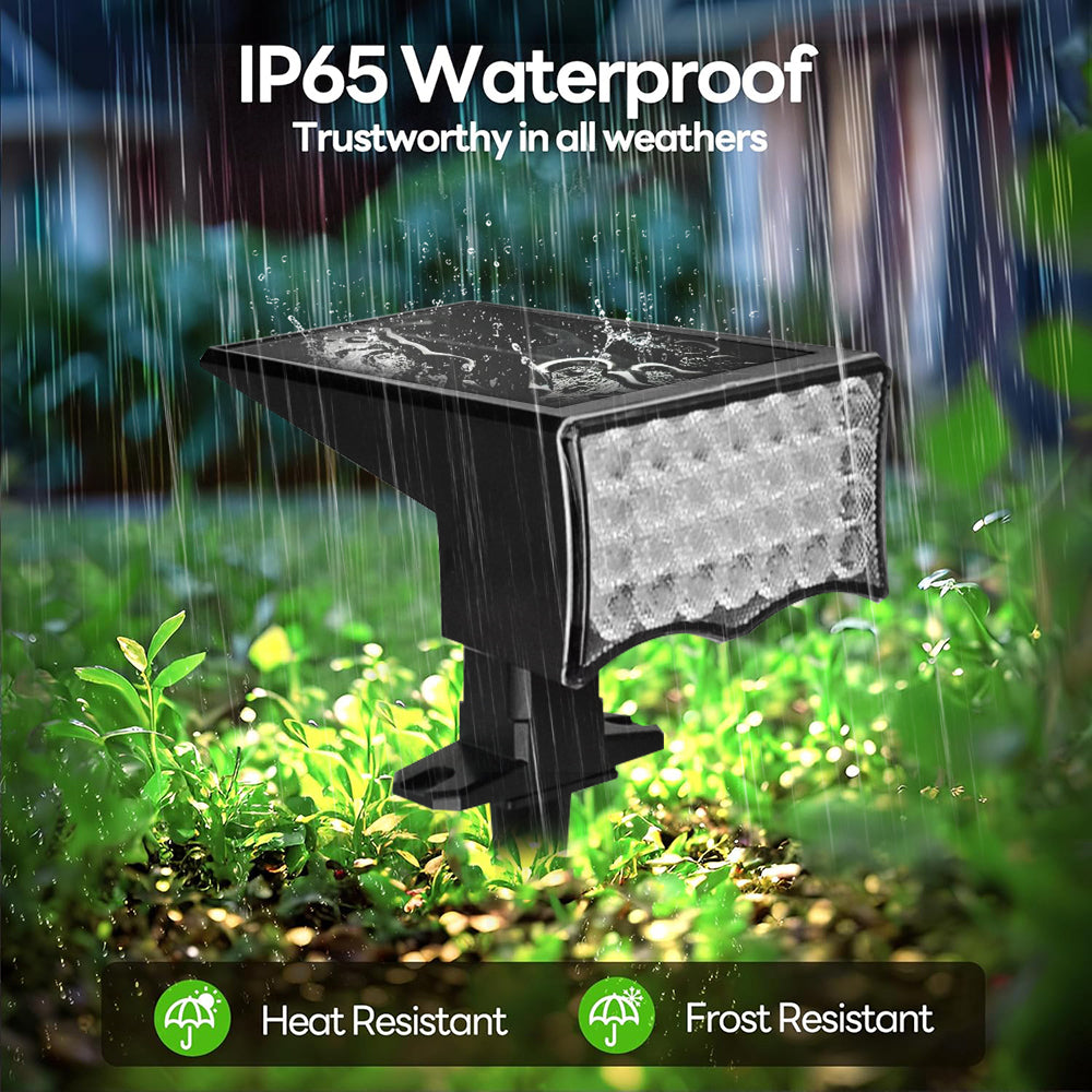 Solar Spotlights Outdoor Waterproof, Multicolor RGB Solar Color Changi ...