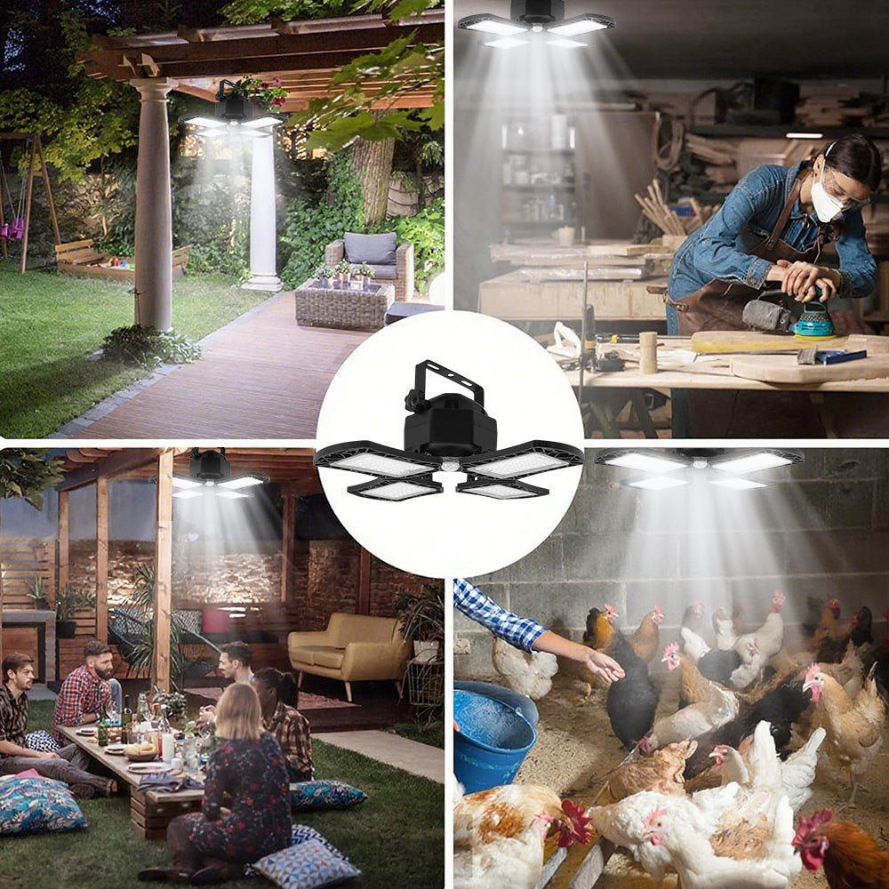 Solar Shed Light Outdoor Indoor, Motion Sensor Solar Pendant Lights Daytime Available, Solar Indoor Lights with Remote Control for Shed Gazebo Barn Garage Home