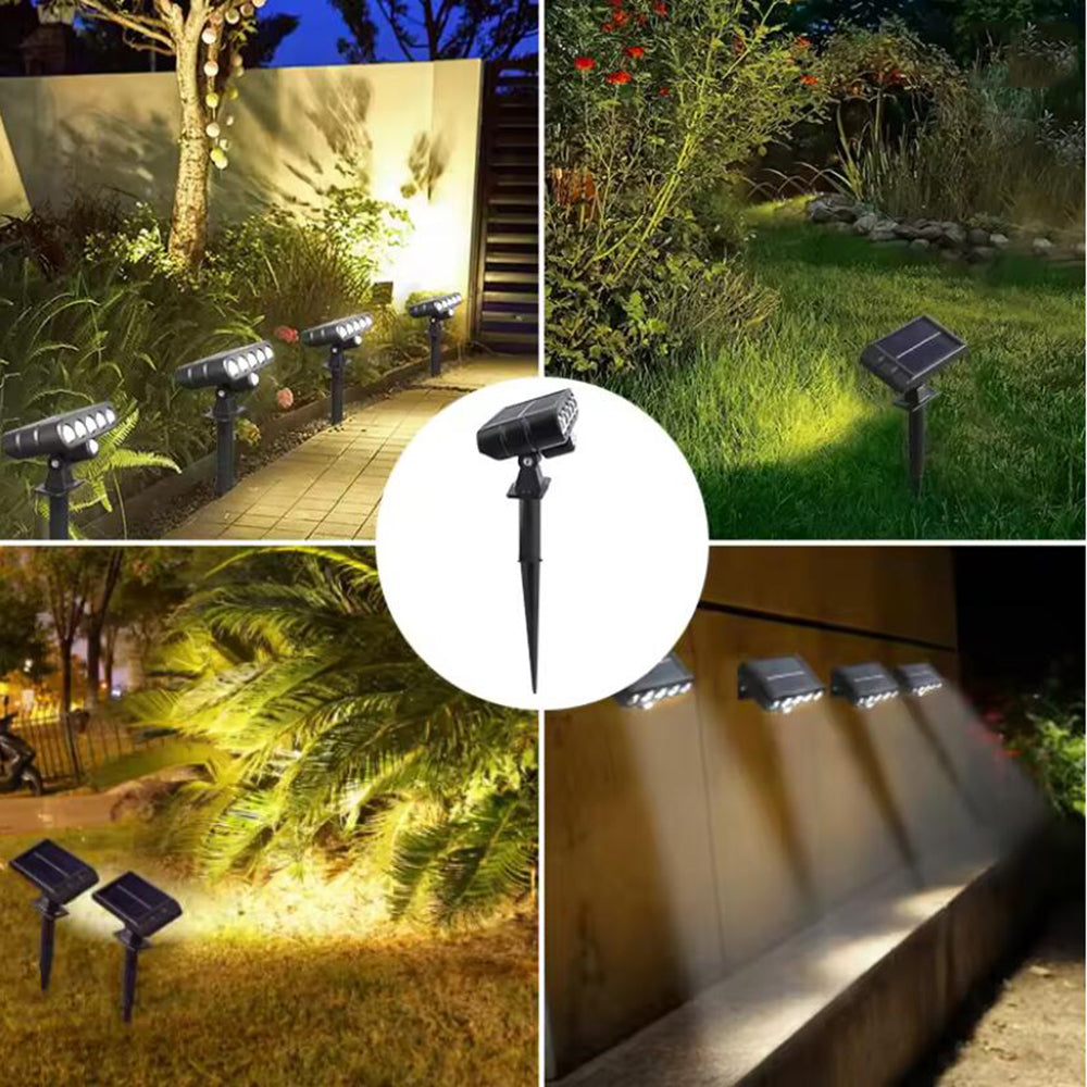 2 Pack Solar Spotlights Outdoor Waterproof, 850LM Adjustable Solar Spot Lights, Solar Garden Landscape Lights with 3 Modes, Outdoor Solar Lights for Yard Pathway Garden House
