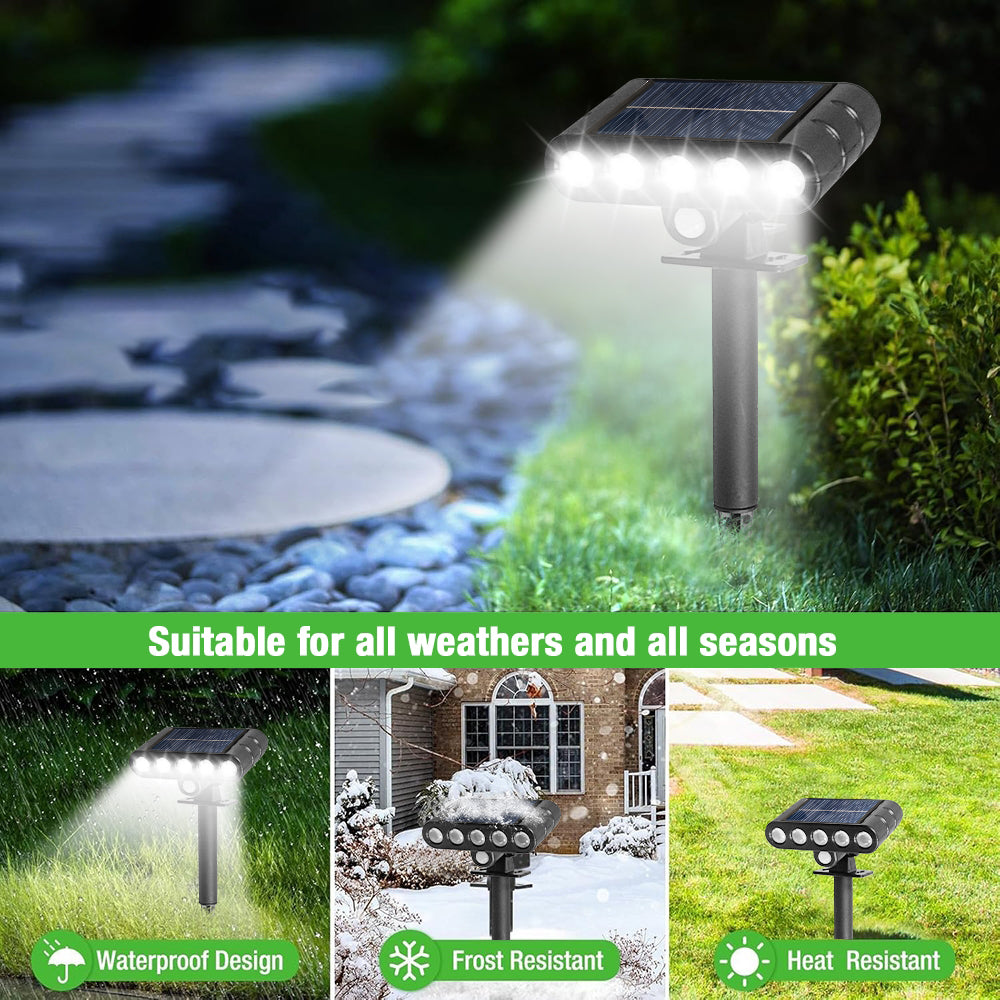 2 Pack Solar Spotlights Outdoor Waterproof, 850LM Adjustable Solar Spot Lights, Solar Garden Landscape Lights with 3 Modes, Outdoor Solar Lights for Yard Pathway Garden House