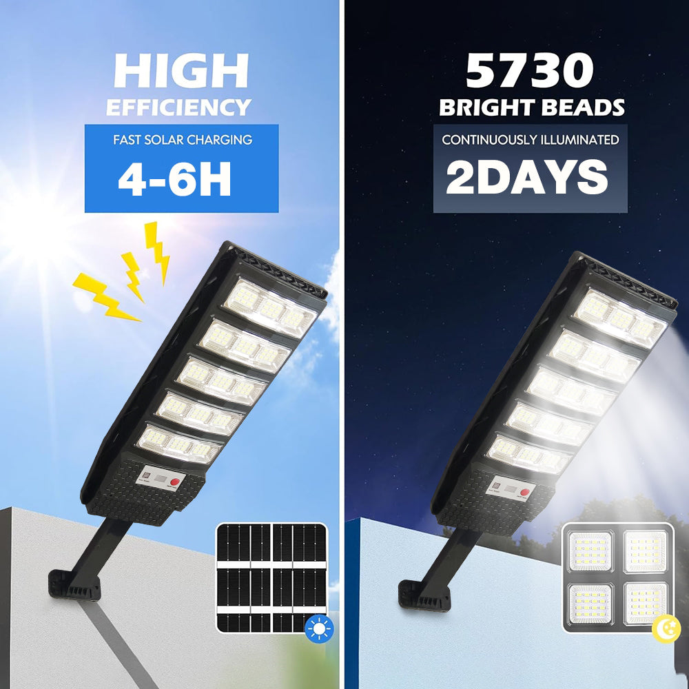 Solar Street Lights, 2 Pack 3500W Solar Lights Outdoor Motion Sensor, Dusk to Dawn Solar Street Lights with Remote Control, Solar Flood Lights for Outside Yard, Garden, Patio, Waterproof