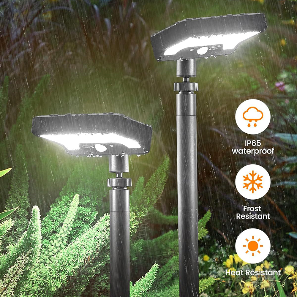 2 Pack Solar Pathway Lights, 28''Super Bright Rechargeable Solar Path Lights Outdoor, Waterproof Solar Garden Lights, Solar Spotlights Outdoor for Lawn Patio Walkway Driveway Decor Landscape Lighting