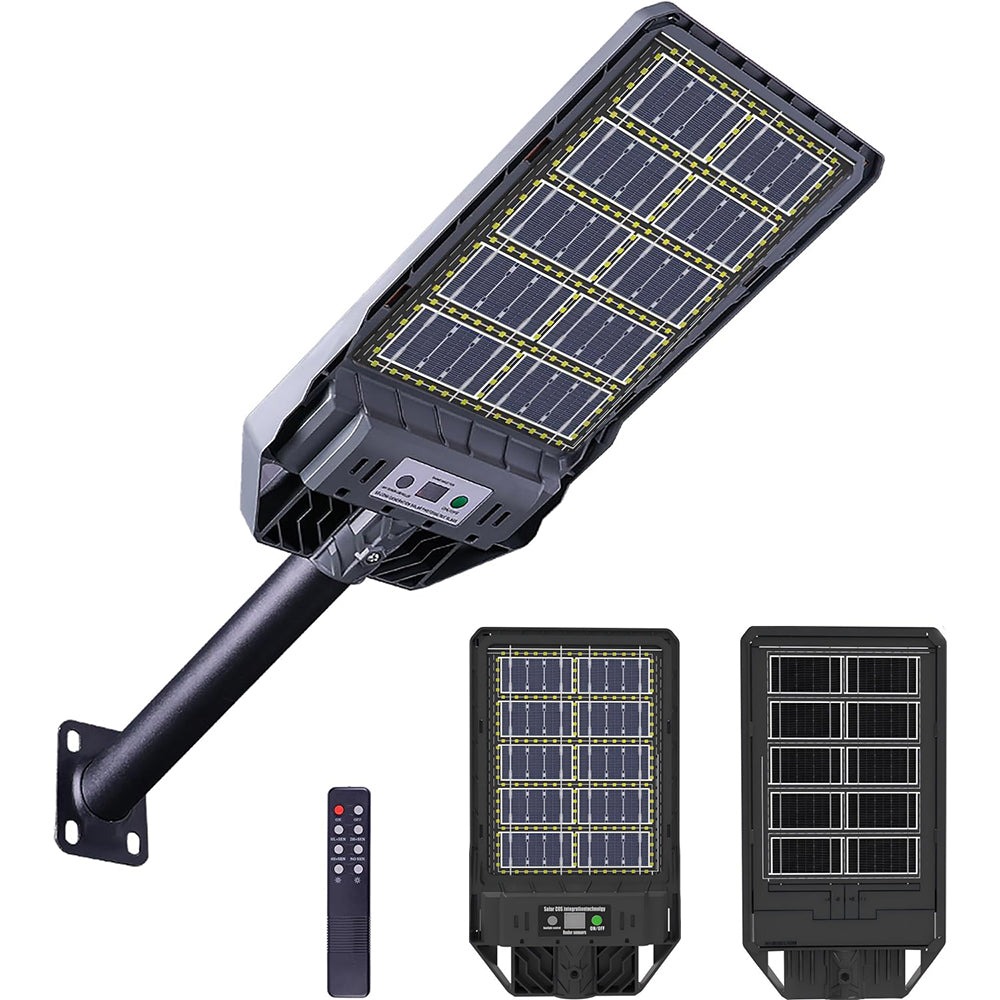 Solar Street Light Outdoor, 66000LM Double-Sided Solar Panel Dusk to Dawn Outdoor Motion Sensor Lights, Solar Security Wall Light Road Lamp for Garden Yard Patio Parking Lot