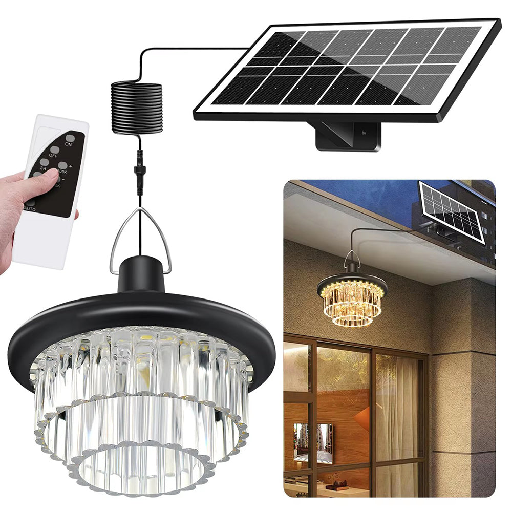 Solar Shed Lights Indoor Outdoor, 7500LM Solar Pendant Lights with Timing Function, Solar Ceiling Lights for Shed Gazebo Barn Garage Home