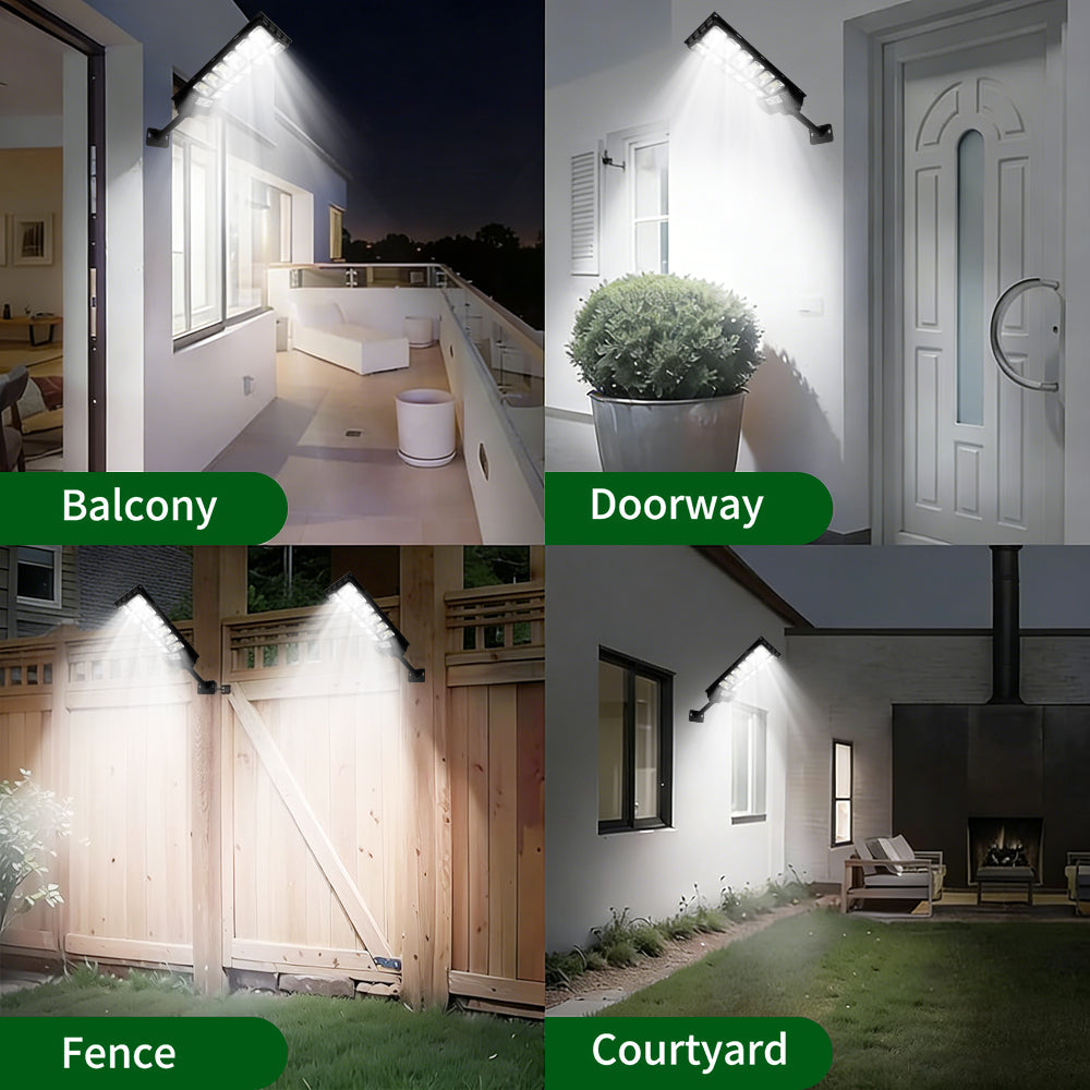 Super Bright Solar Street Lights, Upgraded 66000LM Ultra Bright Dusk to Dawn Motion Sensor Solar Lights with Remote Control, Security Wall Light Parking Lot Road Lamp for Garden Yard Patio