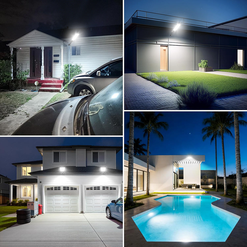 800W Solar Street Lights Outdoor Waterproof, Super Bright 10000LM Commercial Parking Lot Lights Street Lamp, LED Flood Lights Motion Sensor for Outdoor Garden Yard Patio
