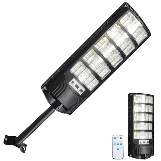 800W Solar Street Lights Outdoor Waterproof, Super Bright 10000LM Commercial Parking Lot Lights Street Lamp, LED Flood Lights Motion Sensor for Outdoor Garden Yard Patio
