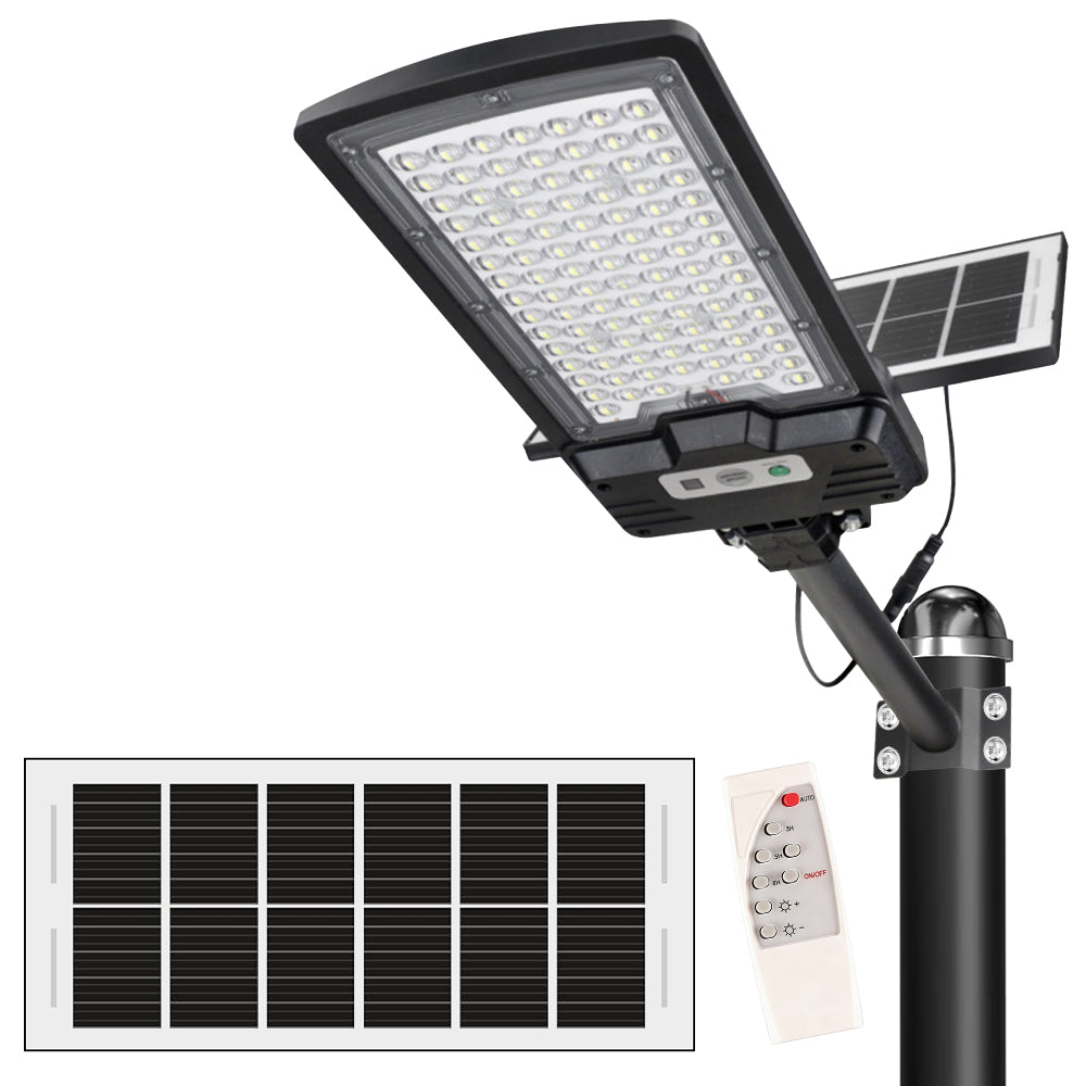 5000W Solar Street Lights Outdoor, Super Bright Solar Parking Lot lights Dusk to Dawn, Waterproof Solar Lights for Outside, Flood Security Lights with Remote Control for Yard Garden