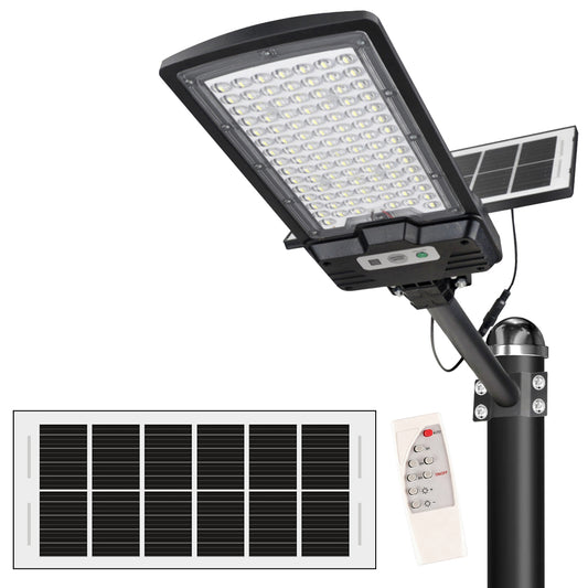 5000W Solar Street Lights Outdoor, Super Bright Solar Parking Lot lights Dusk to Dawn, Waterproof Solar Lights for Outside, Flood Security Lights with Remote Control for Yard Garden