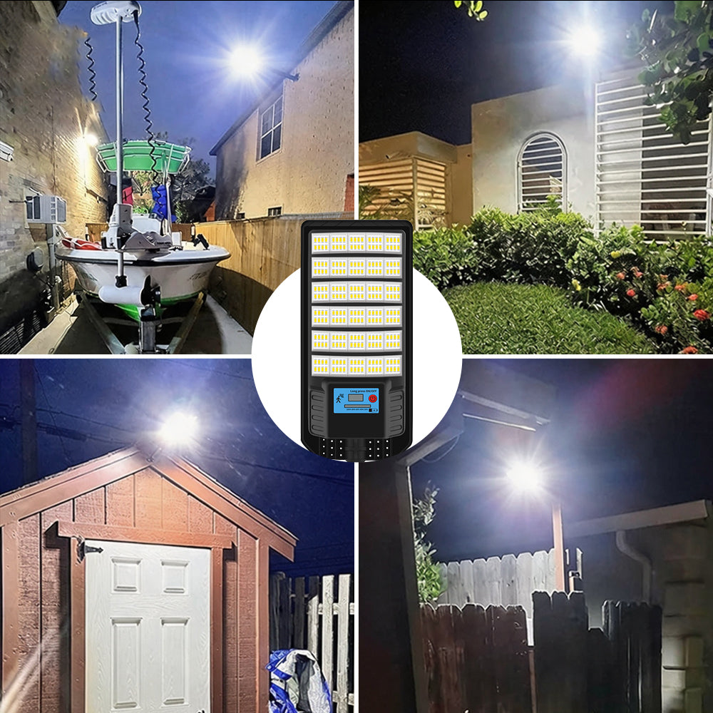 Solar Street Lights, 80000LM Outdoor Solar Powered Parking Lot Lights, Waterproof Solar Motion Sensor Lights, Dusk to Dawn Solar Lights for Yard, Entryway Garage, Porch