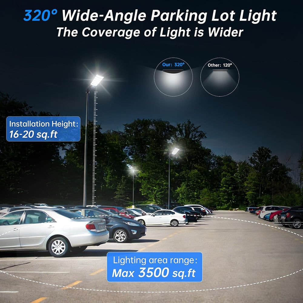 Solar Street Lights, 80000LM Outdoor Solar Powered Parking Lot Lights, Waterproof Solar Motion Sensor Lights, Dusk to Dawn Solar Lights for Yard, Entryway Garage, Porch