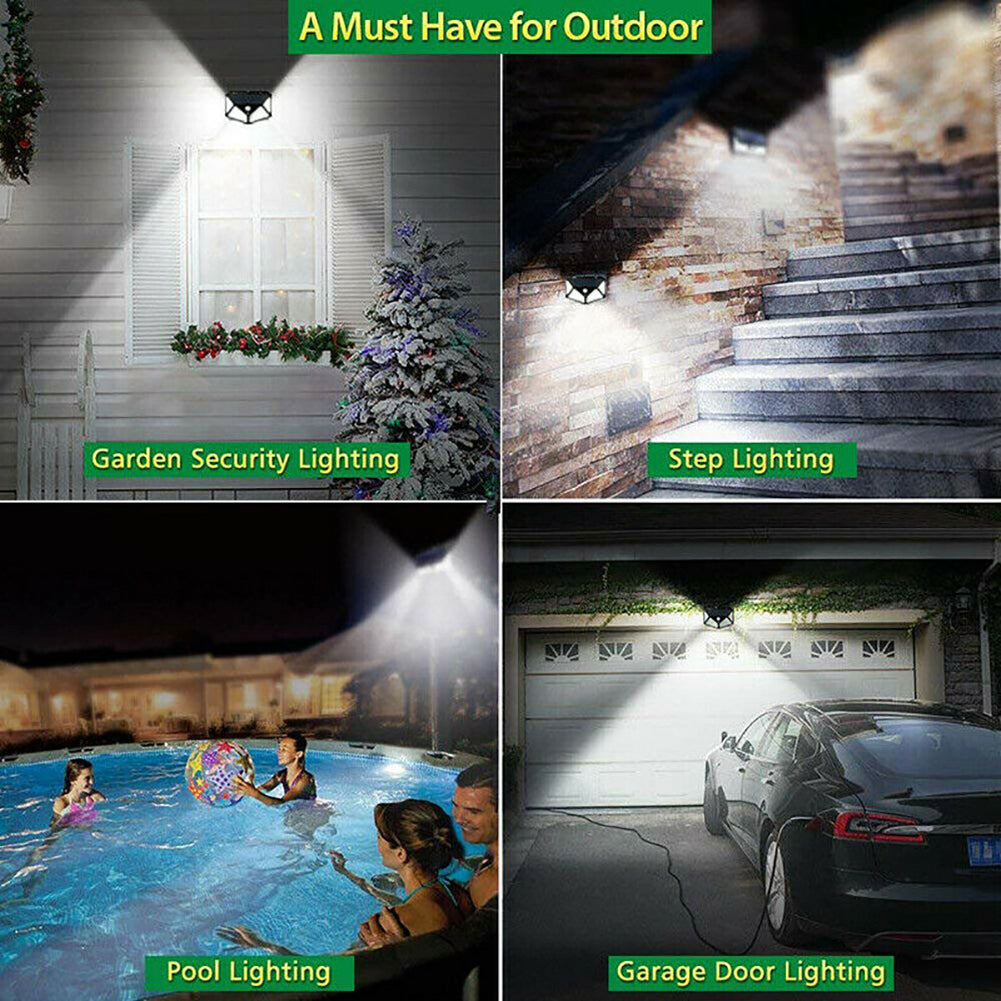 4 Pack Solar Wall Lights Outdoor, Waterproof Solar Motion Sensor Lights, Solar Powered Outdoor Lights for Steps Garden Yard Garage Porch Patio