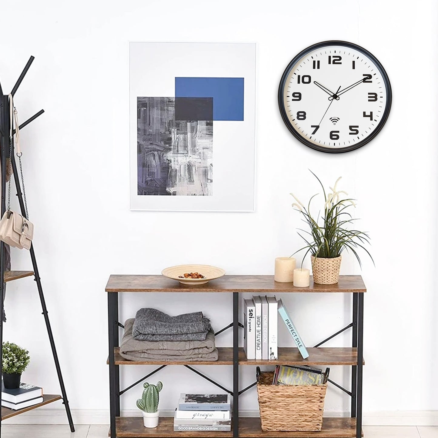 OCEST 12 Inch Smart WIFI Wall Clock with Auto Sync Time & DST (60 PCS)