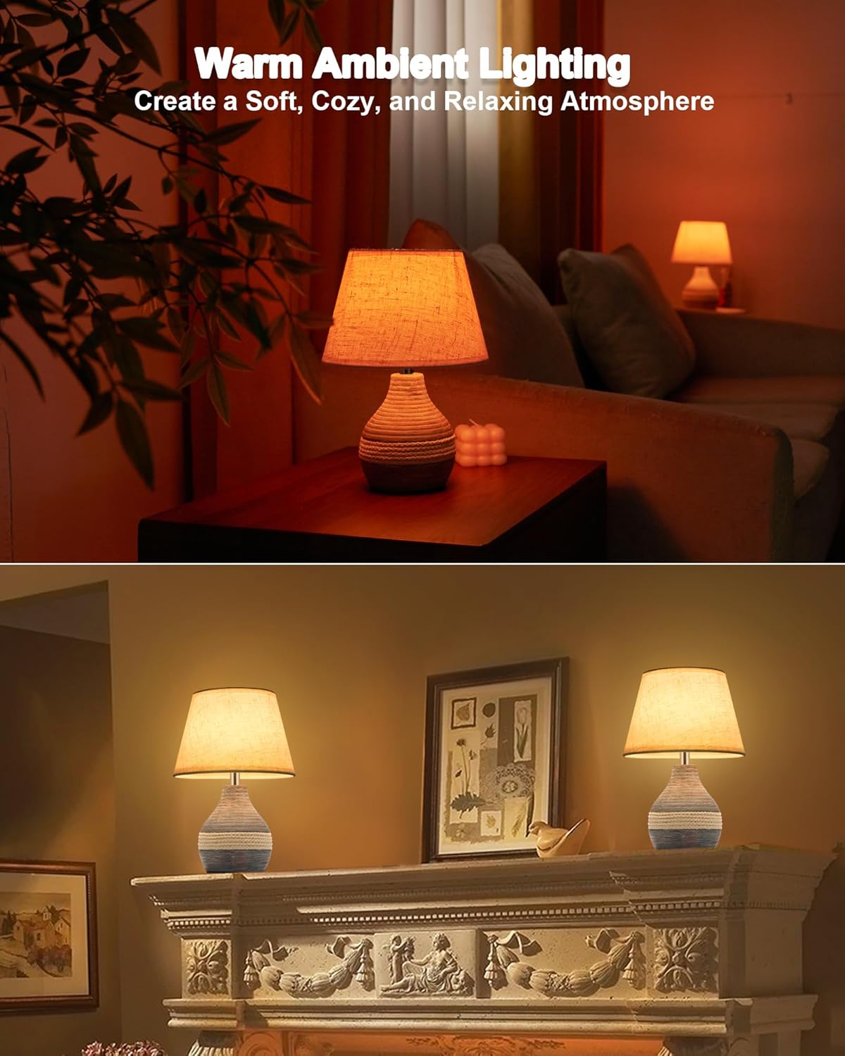 Ceramic Wireless Table Lamp, Small Rechargeable Table Lamp with Timing Function, Dimmable Table Light with Remote Control, Nightstand Light Lamp for Home Office Bedroom Dorm Side Table
