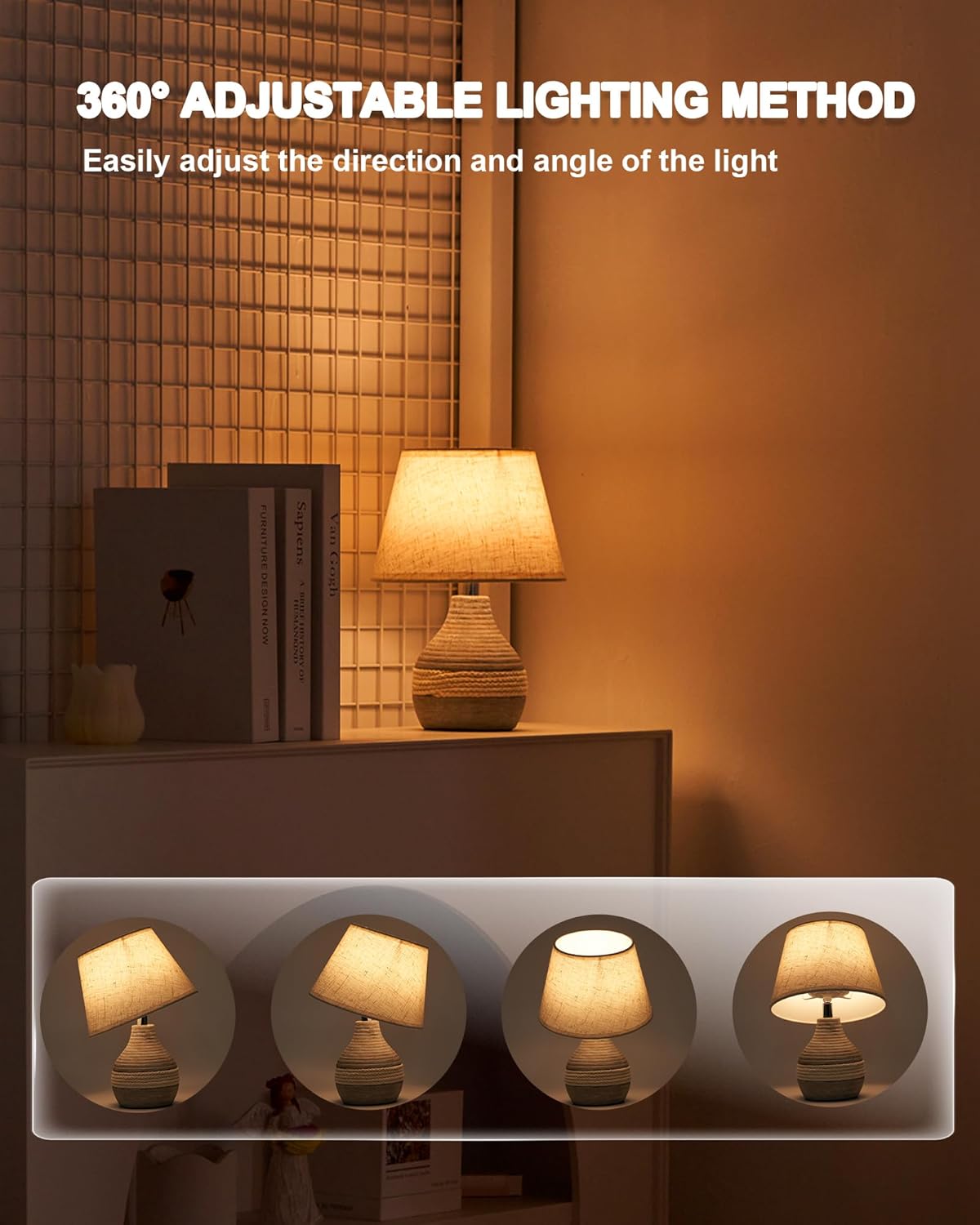 Ceramic Wireless Table Lamp, Small Rechargeable Table Lamp with Timing Function, Dimmable Table Light with Remote Control, Nightstand Light Lamp for Home Office Bedroom Dorm Side Table