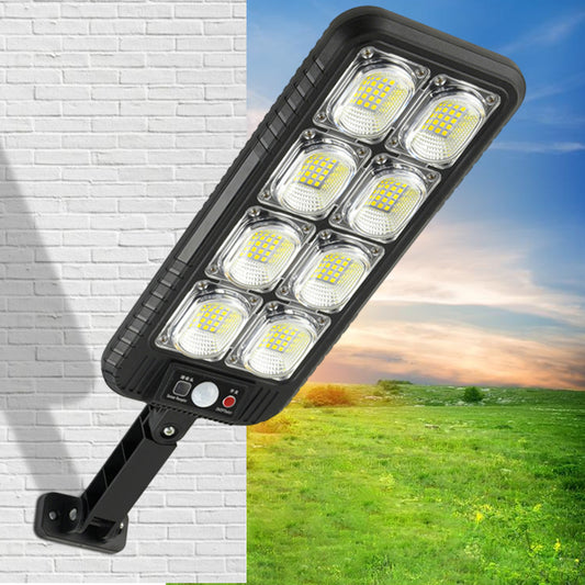 1800W Solar Street Light Outdoor, Solar Motion Sensor Lights Auto On/Off Dusk to Dawn Flood Lights with Remote Control for Yard, Garden, Patio, Porch