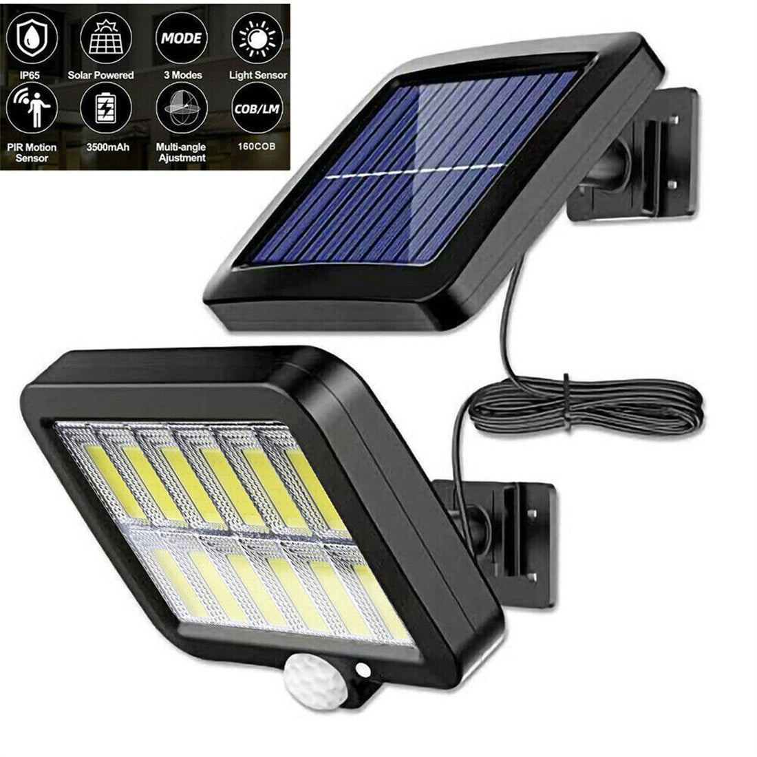 Outdoor Solar Wall Lights Waterproof Spotlight Flood Light, Security Wall Light Dusk to Dawn for Outdoor Yard Garden Garage Patio Porch